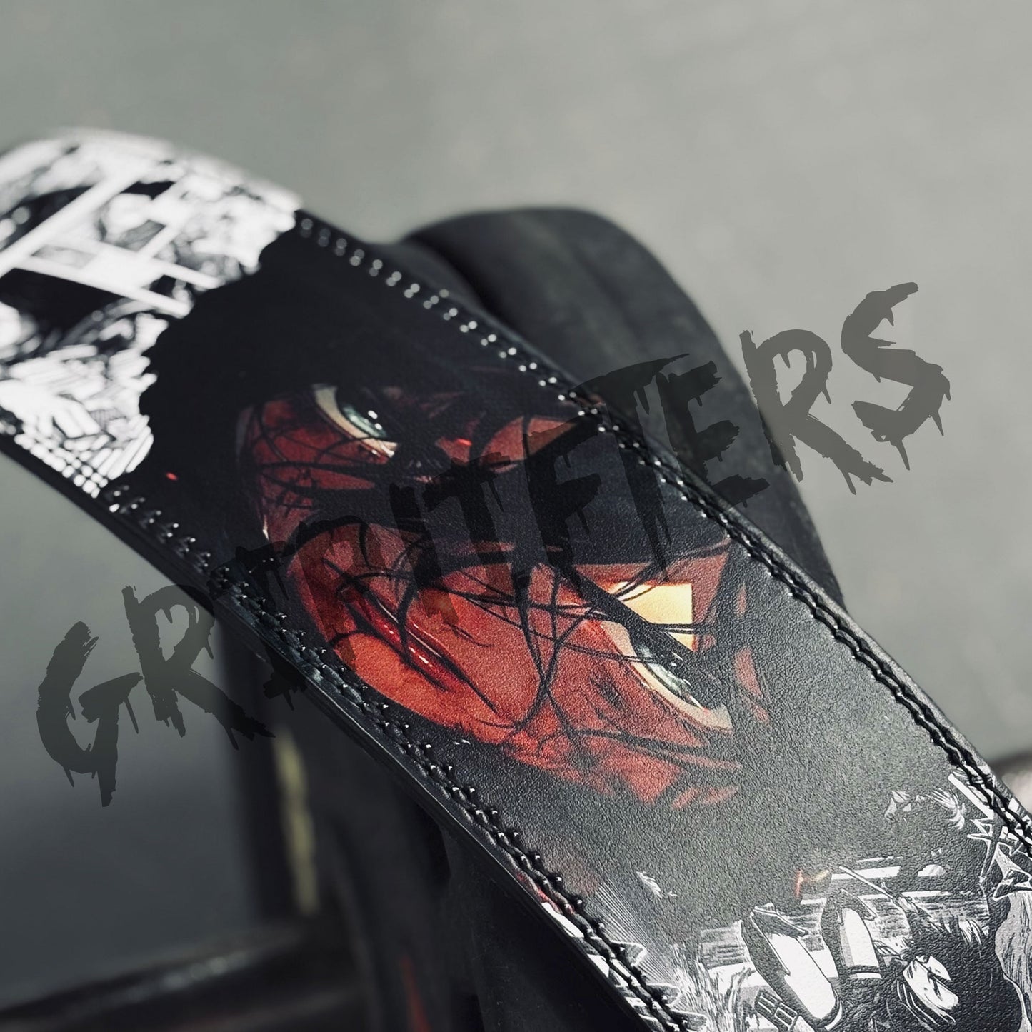 Attack On Titan Anime Lever Belt | Titan Levi Powerlifting Belt | Custom Weightlifting Gym Belt