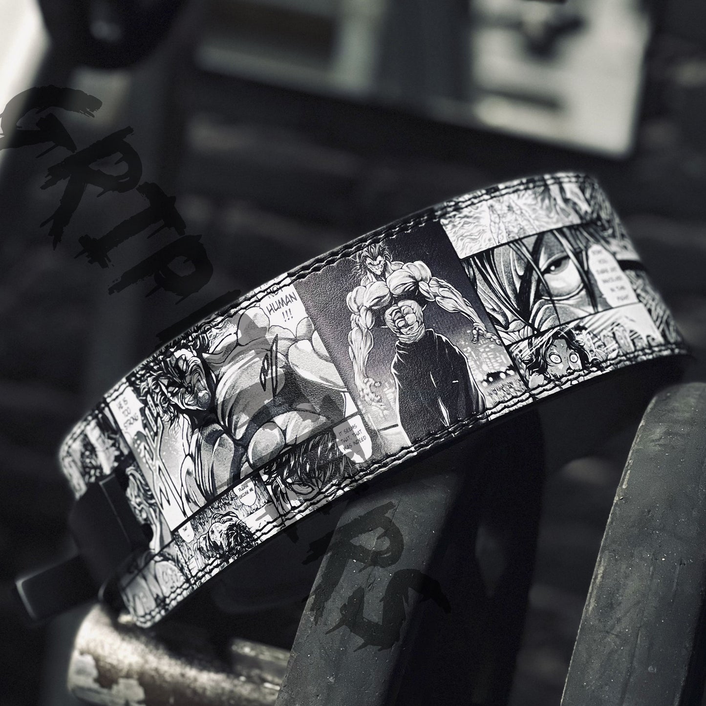 Baki Anime Lever Belt | Powerlifting & Weightlifting Belt | Anime Leather Deadlift Belt