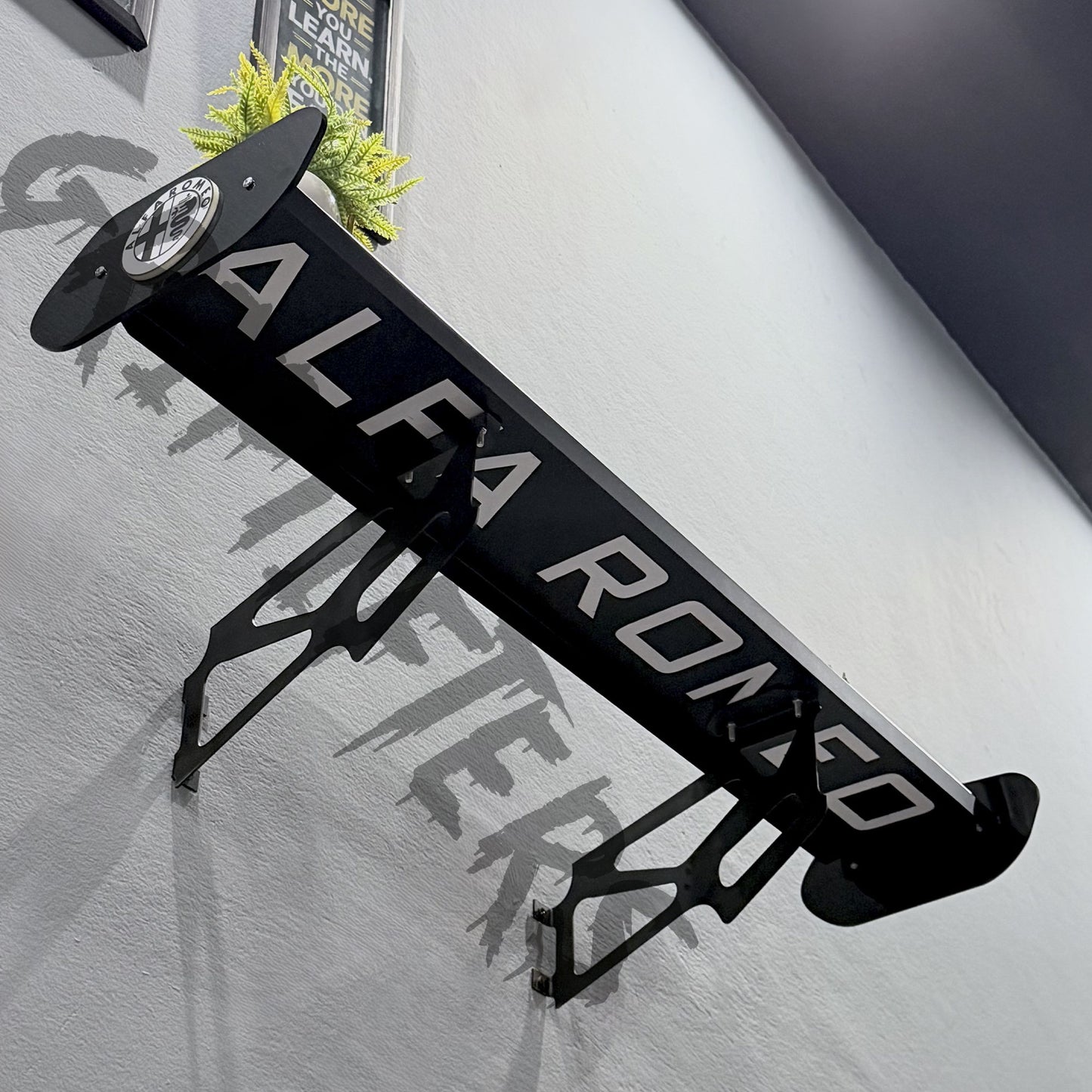 Alfa Romeo Style Spoiler Shelf | Premium Motorsport Wall Mounted Decor