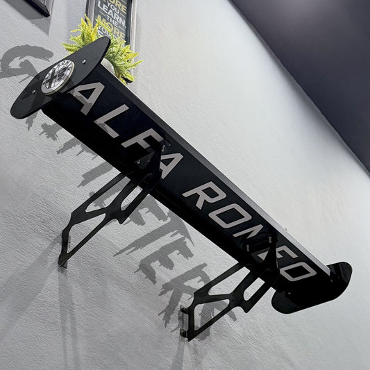 Alfa Romeo Style Spoiler Shelf | Premium Motorsport Wall Mounted Decor