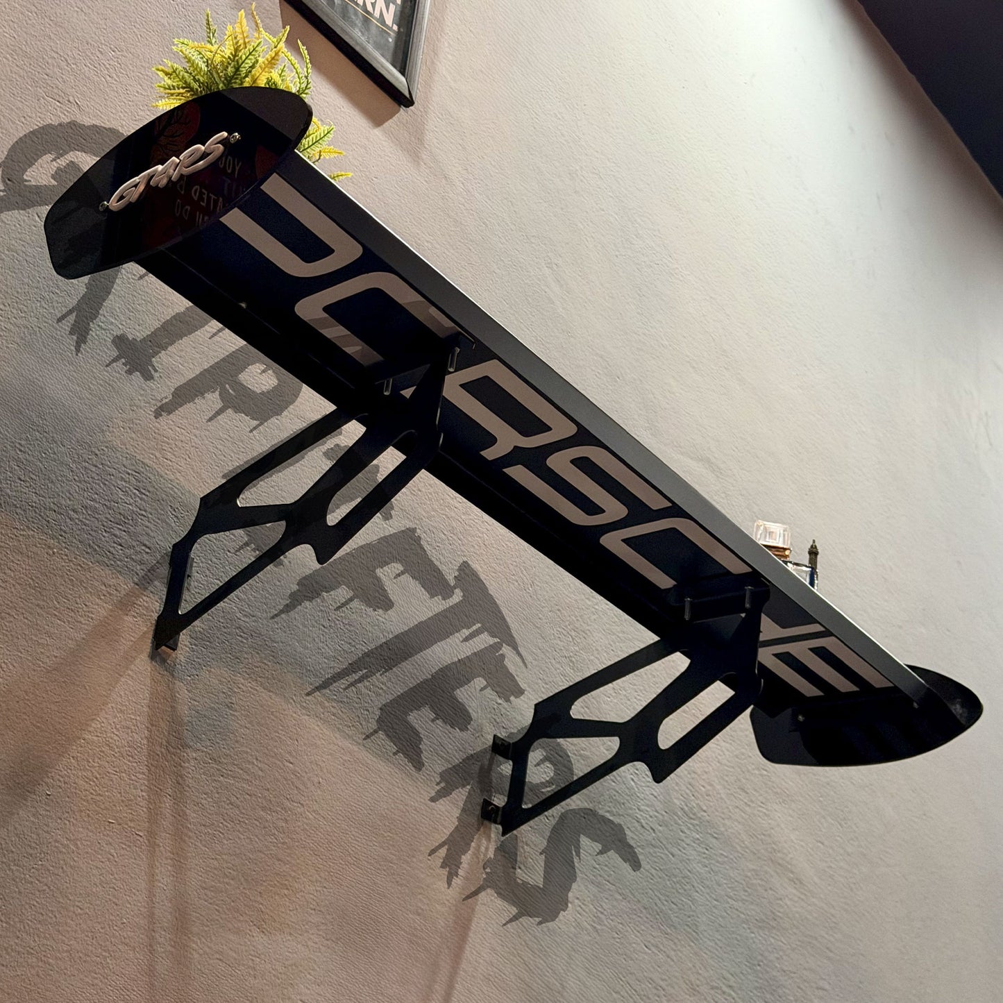 GT4 RS Style Spoiler Shelf | Aerodynamic Rear Wing Wall Decor