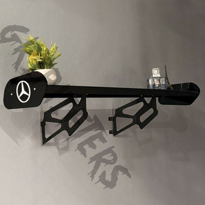 Custom Mercedes-AMG Style Spoiler Shelf | Luxury Garage Decor