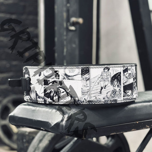 Attack On Titan Anime Lever Belt | Titan Levi Powerlifting Belt | Custom Weightlifting Gym Belt