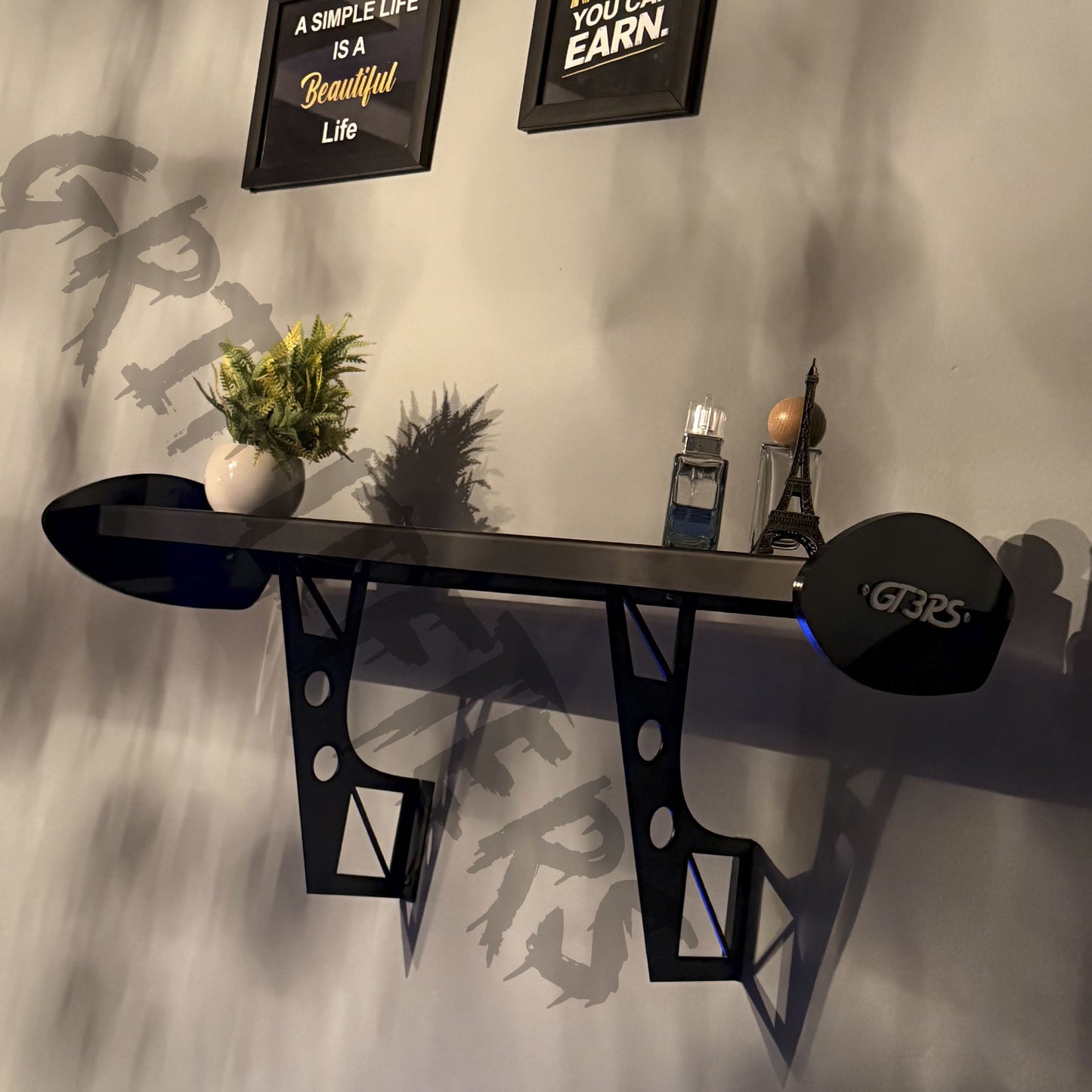 GT3 RS Wall-Mounted Spoiler Shelf | Premium Race Car Decor