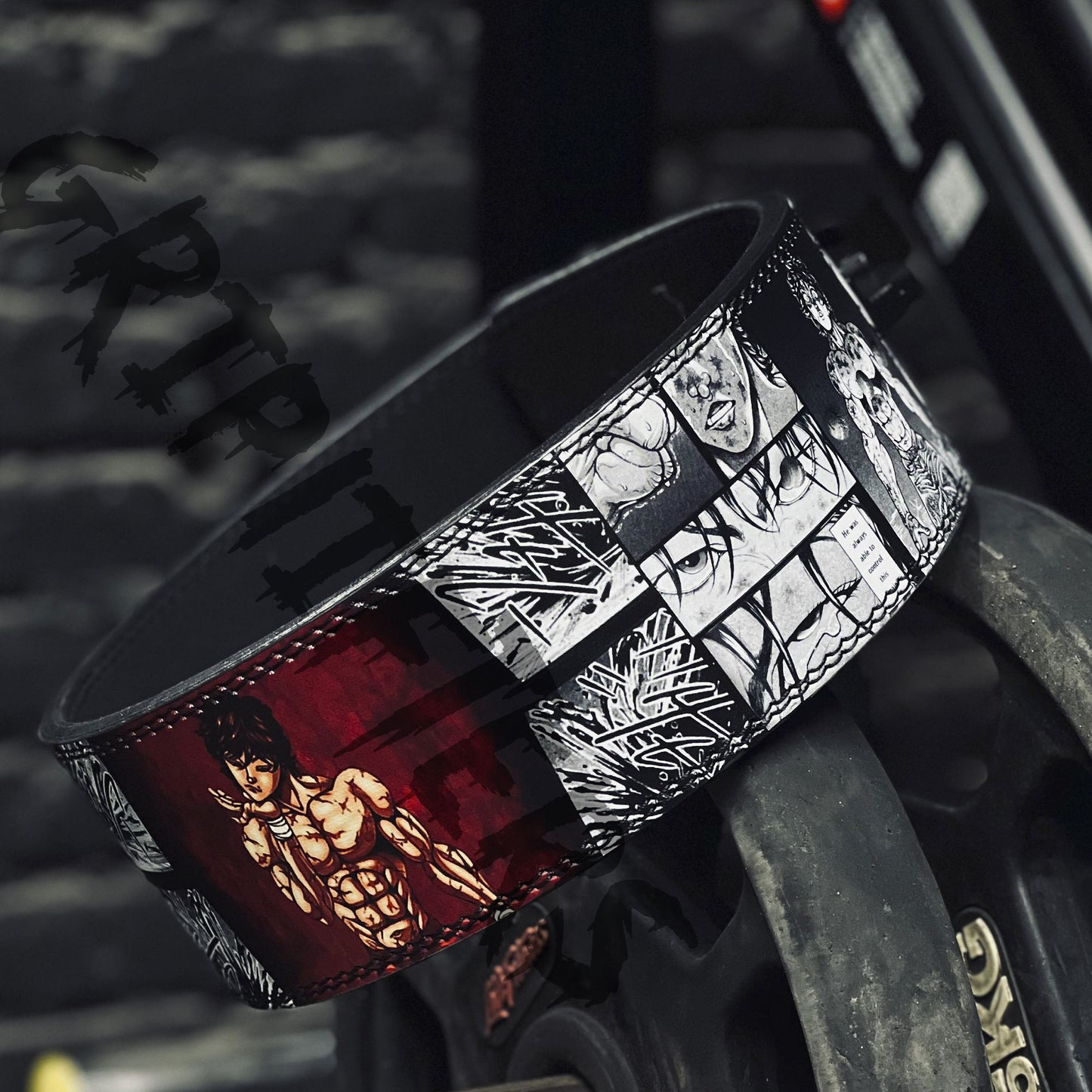 Baki Anime Lever Belt | Powerlifting & Weightlifting Belt | Anime Leather Deadlift Belt