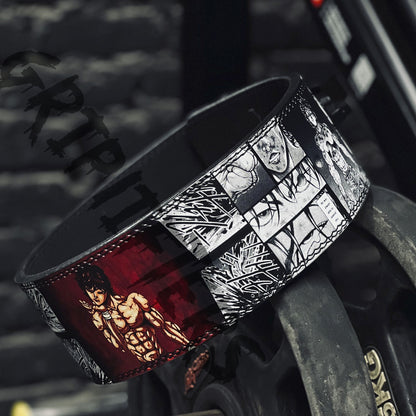 Baki Anime Lever Belt | Powerlifting & Weightlifting Belt | Anime Leather Deadlift Belt