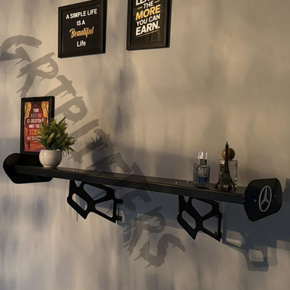 Custom Mercedes-AMG Style Spoiler Shelf | Luxury Garage Decor