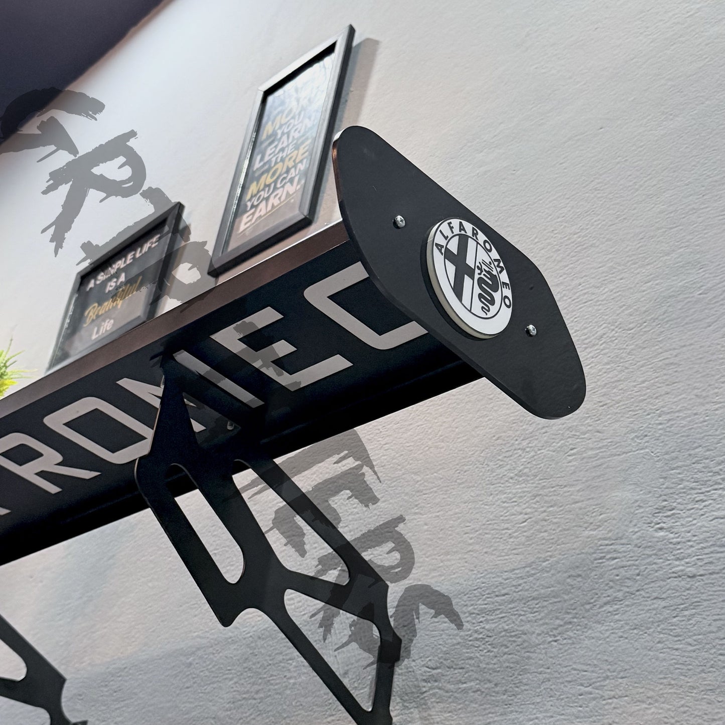 Alfa Romeo Style Spoiler Shelf | Premium Motorsport Wall Mounted Decor