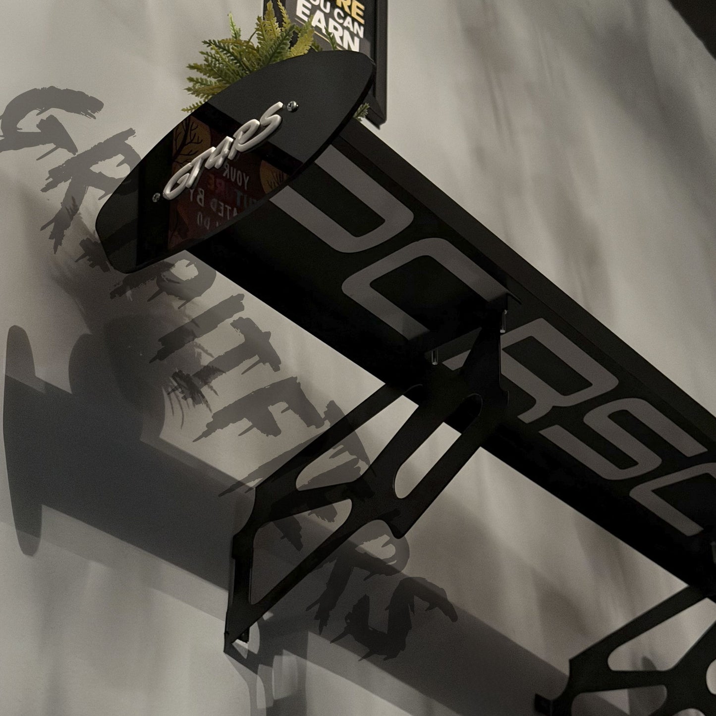 GT4 RS Style Spoiler Shelf | Aerodynamic Rear Wing Wall Decor