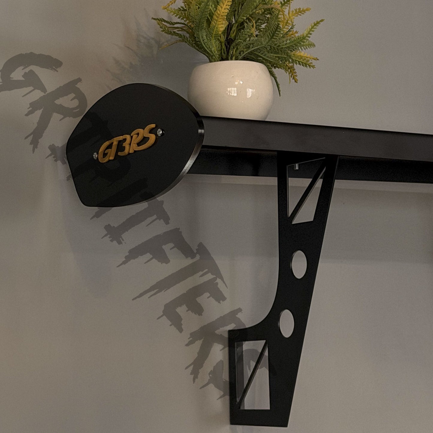 GT3 RS Gold Edition Wall-Mounted Spoiler Shelf | Premium Automotive Decor