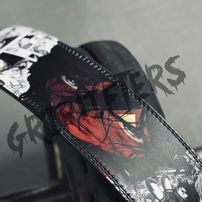 Attack On Titan Anime Lever Belt | Titan Levi Powerlifting Belt | Custom Weightlifting Gym Belt