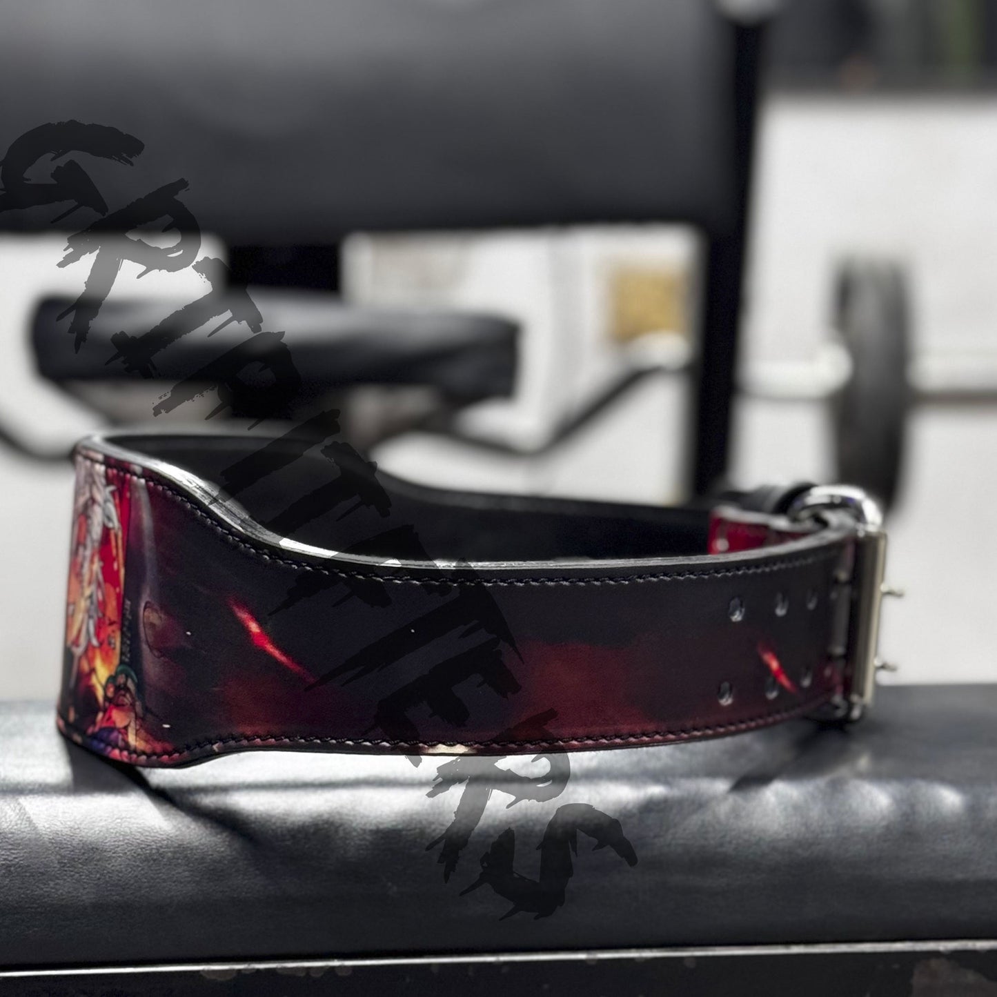 Demon Slayer Weightlifting Belt – Tengen Uzui & Rengoku Anime Gym Belt (Lever or Prong)