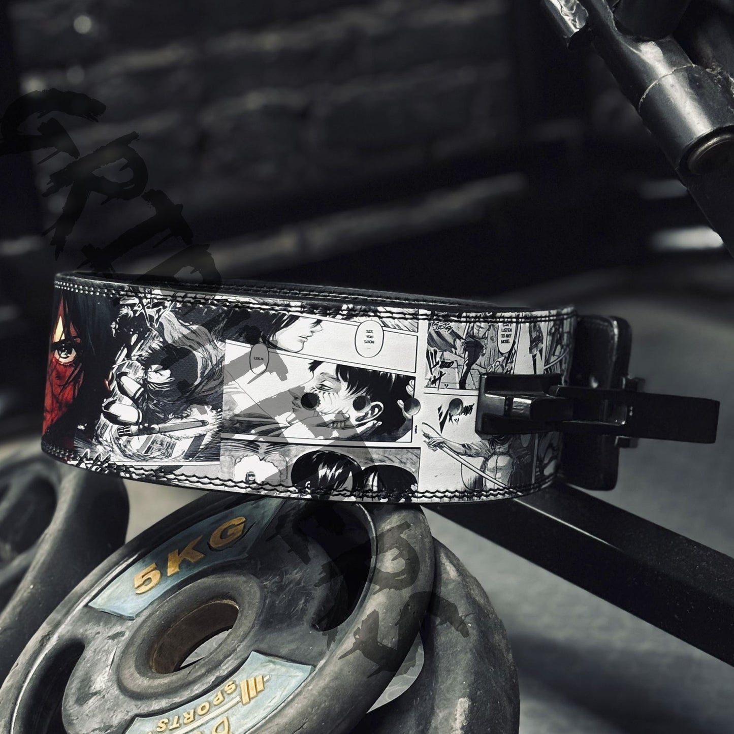 Attack On Titan Anime Lever Belt | Titan Levi Powerlifting Belt | Custom Weightlifting Gym Belt