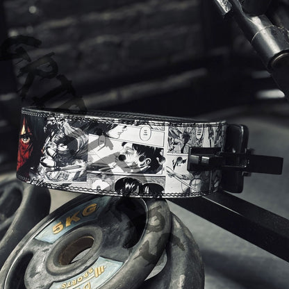 Attack On Titan Anime Lever Belt | Titan Levi Powerlifting Belt | Custom Weightlifting Gym Belt