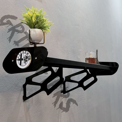 Alfa Romeo Style Spoiler Shelf | Premium Motorsport Wall Mounted Decor