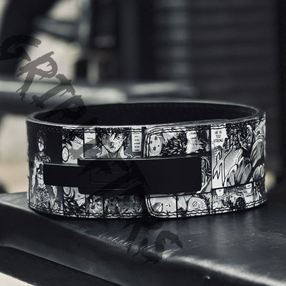 Baki Anime Lever Belt | Powerlifting & Weightlifting Belt | Anime Leather Deadlift Belt
