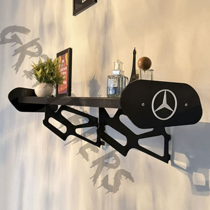 Custom Mercedes-AMG Style Spoiler Shelf | Luxury Garage Decor