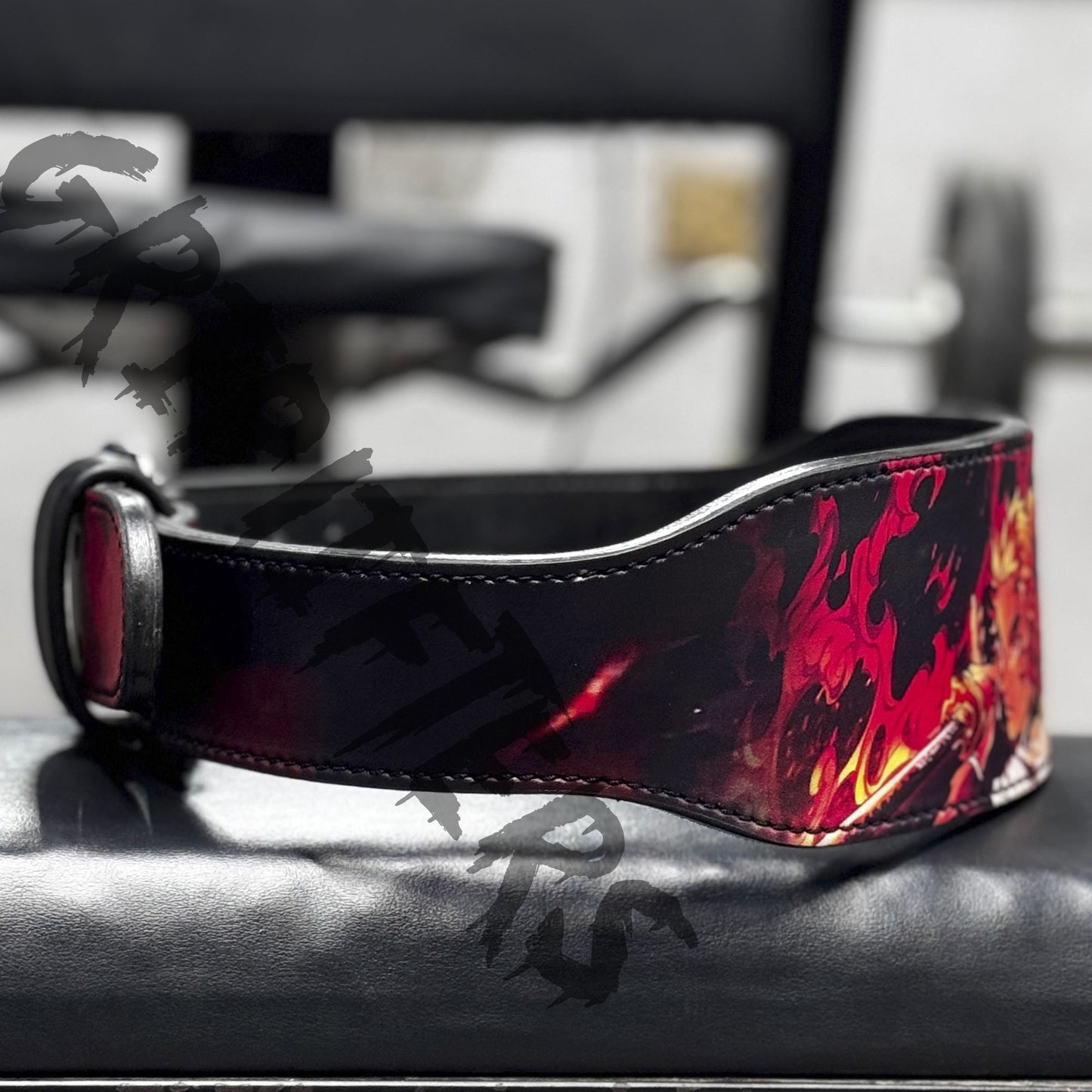 Demon Slayer Weightlifting Belt – Tengen Uzui & Rengoku Anime Gym Belt (Lever or Prong)
