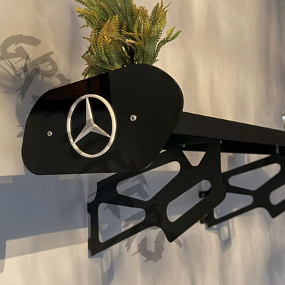 Custom Mercedes-AMG Style Spoiler Shelf | Luxury Garage Decor