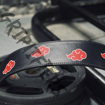 Akatsuki Cloud Lever Belt | Anime Powerlifting Weightlifting Belt | Custom Gym & Bodybuilding Deadlift Belt