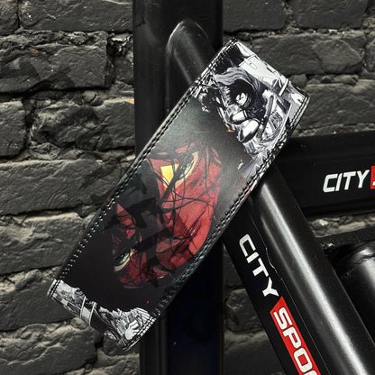 Attack On Titan Anime Lever Belt | Titan Levi Powerlifting Belt | Custom Weightlifting Gym Belt