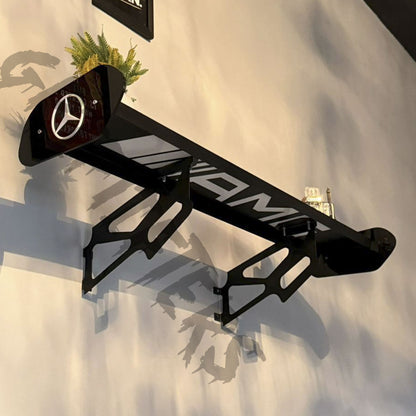 Custom Mercedes-AMG Style Spoiler Shelf | Luxury Garage Decor
