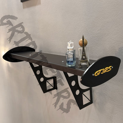 GT3 RS Gold Edition Wall-Mounted Spoiler Shelf | Premium Automotive Decor