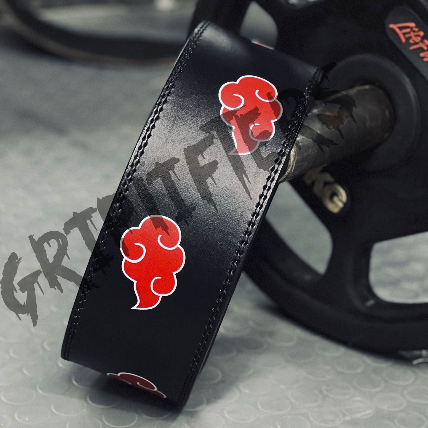 Akatsuki Cloud Lever Belt | Anime Powerlifting Weightlifting Belt | Custom Gym & Bodybuilding Deadlift Belt