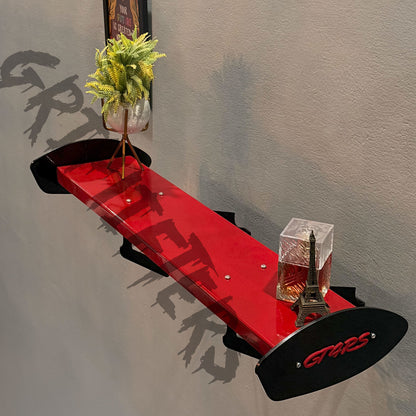 Porsche GT4 RS Style Spoiler Shelf | Two-Tone Motorsport Wall Mounted Decor