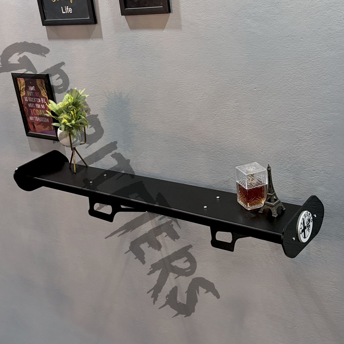 Alfa Romeo Style Spoiler Shelf | Premium Motorsport Wall Mounted Decor