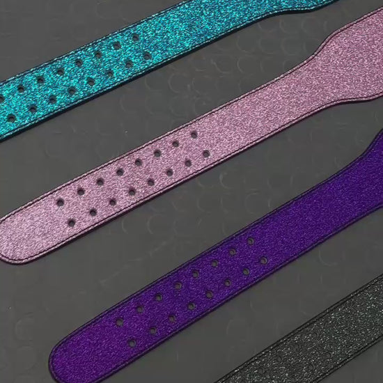 sparkling belts in different colors