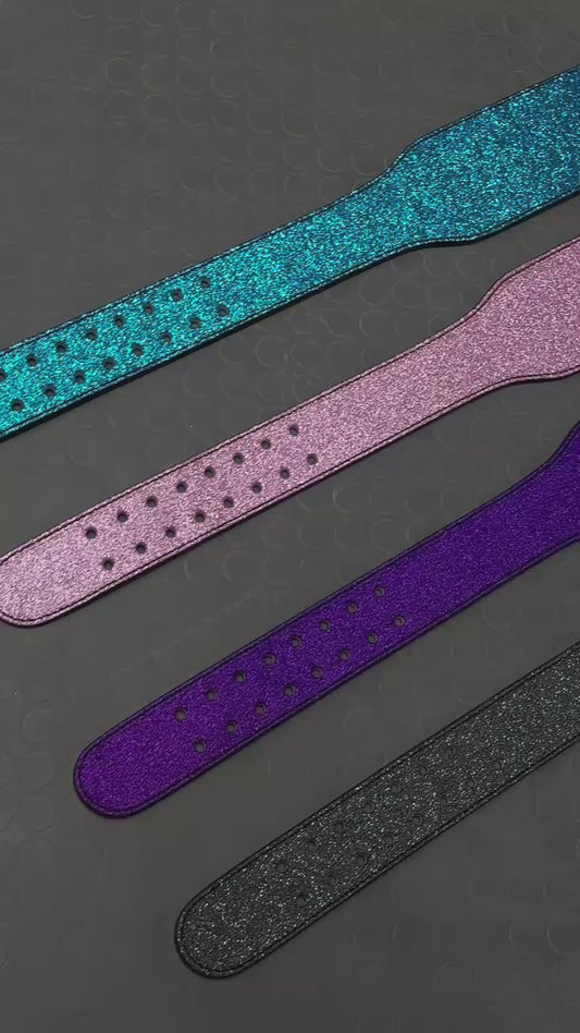 sparkling belts in different colors
